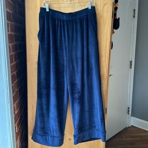 Anthropologie Velvety-Feel Lounge Pants Navy Blue, L